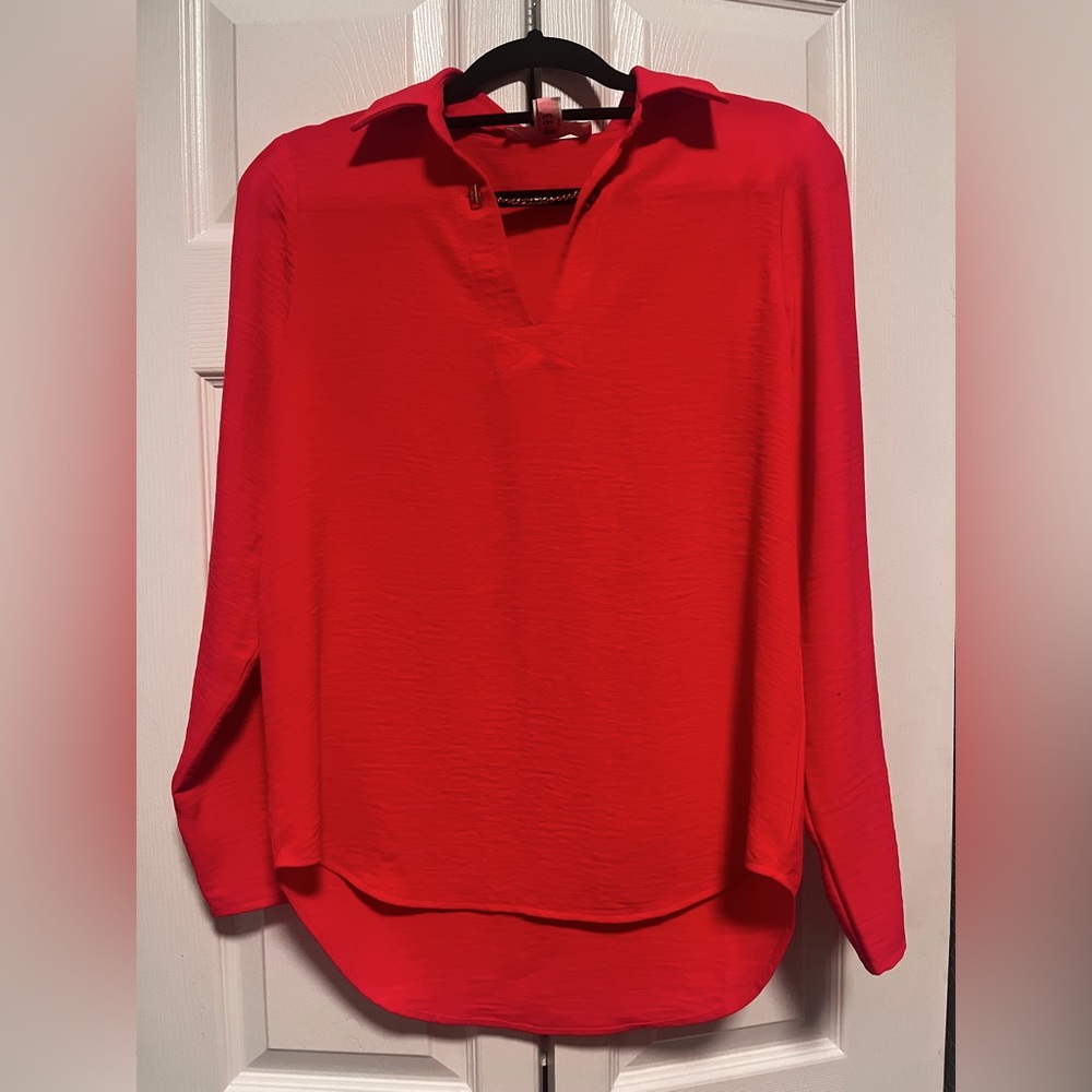 Michael kors bright pink balloon sleeve blouse small like new